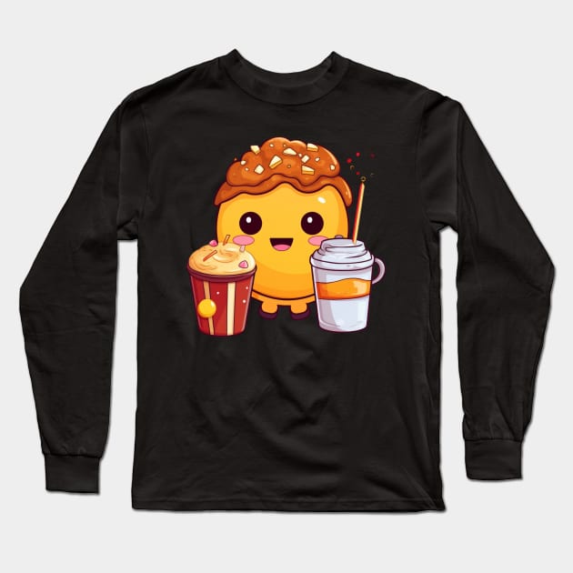 Donut kawaii  junk food T-Shirt cute  funny Long Sleeve T-Shirt by nonagobich